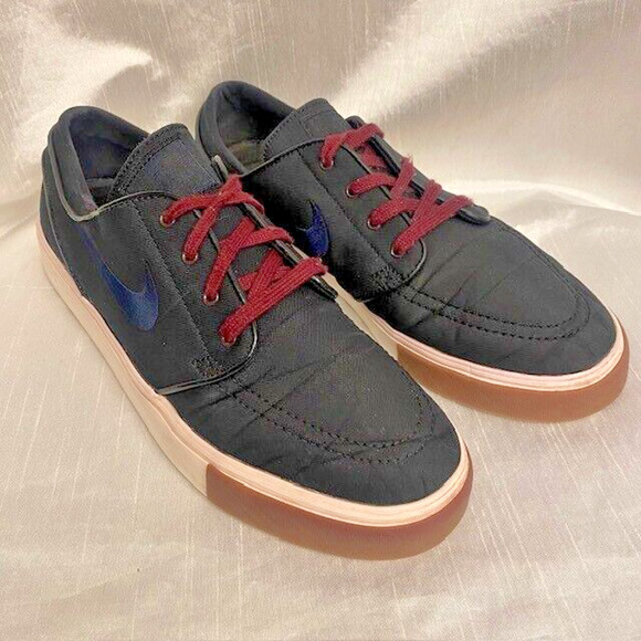 Nike Skateboarding Mens 9 Stefan Janoski Black SB Zoom Air Low Top Sneaker Shoes - Picture 3 of 10